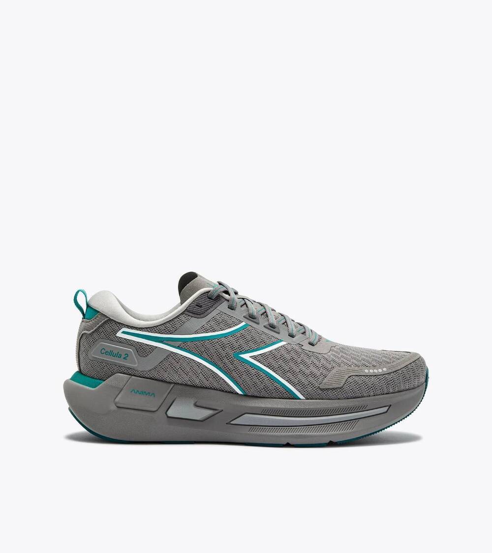 NEW DIADORA men's cellula 2 running shoes in chiseled stone /steel gray